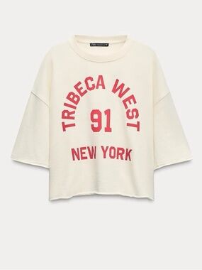Zara NWOT oversized boxy Tribeca West New York Tee